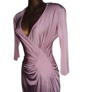 NWT Roberto Cavalli Sz 44 Just Cavalli ABITO Fitted Wrap Dress Rose Pink